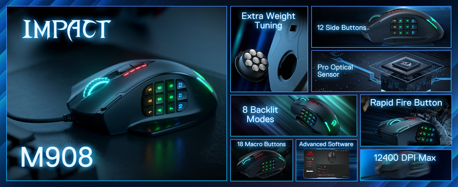 Redragon M908 RGB Elite Gaming Mouse
