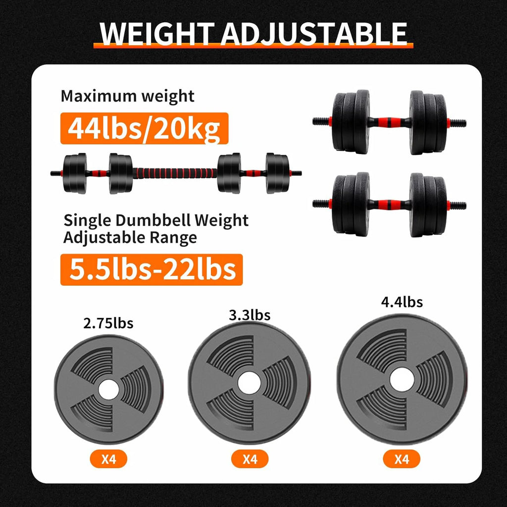 Adjustable Dumbbell Barbell Set