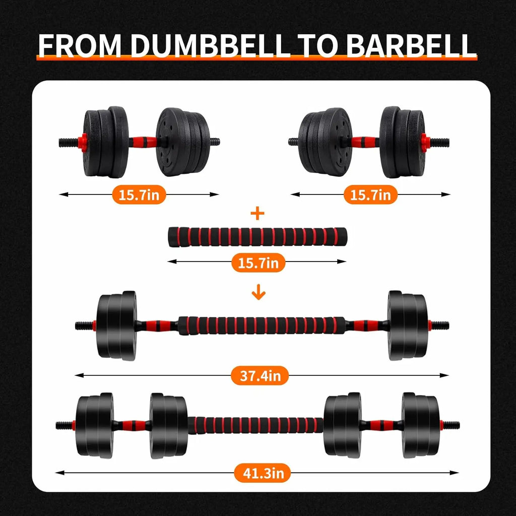 Adjustable Dumbbell Barbell Set