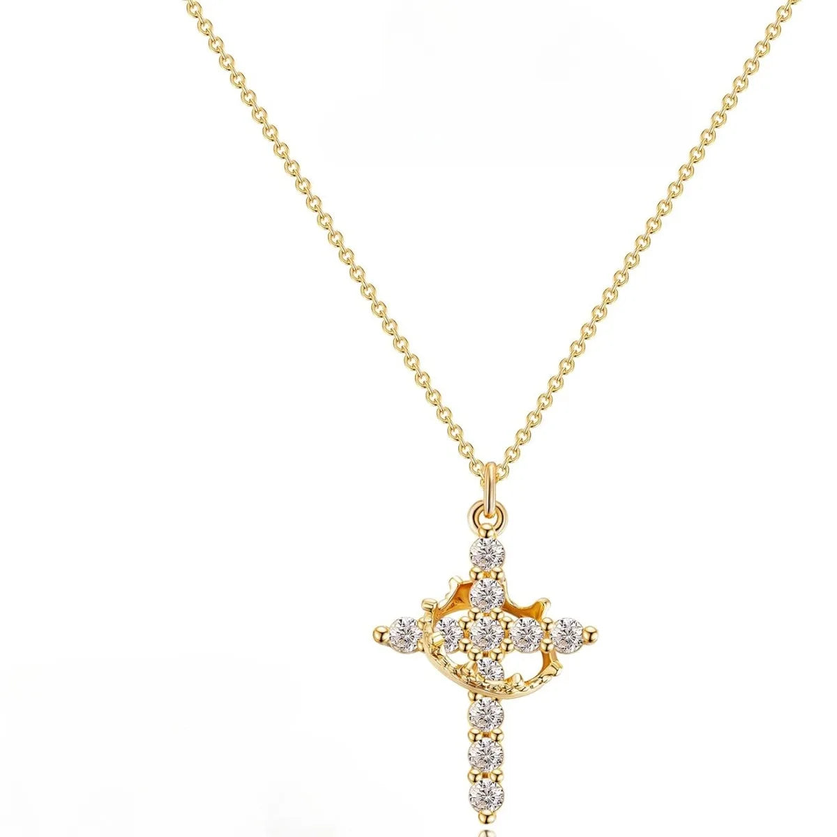 Elegant Diamond Cross Necklace