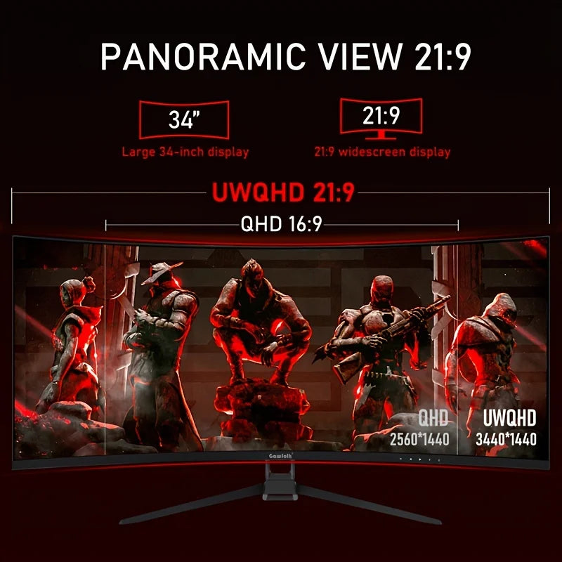 34" 4K Curved Ultra-Wide Gaming Monitor