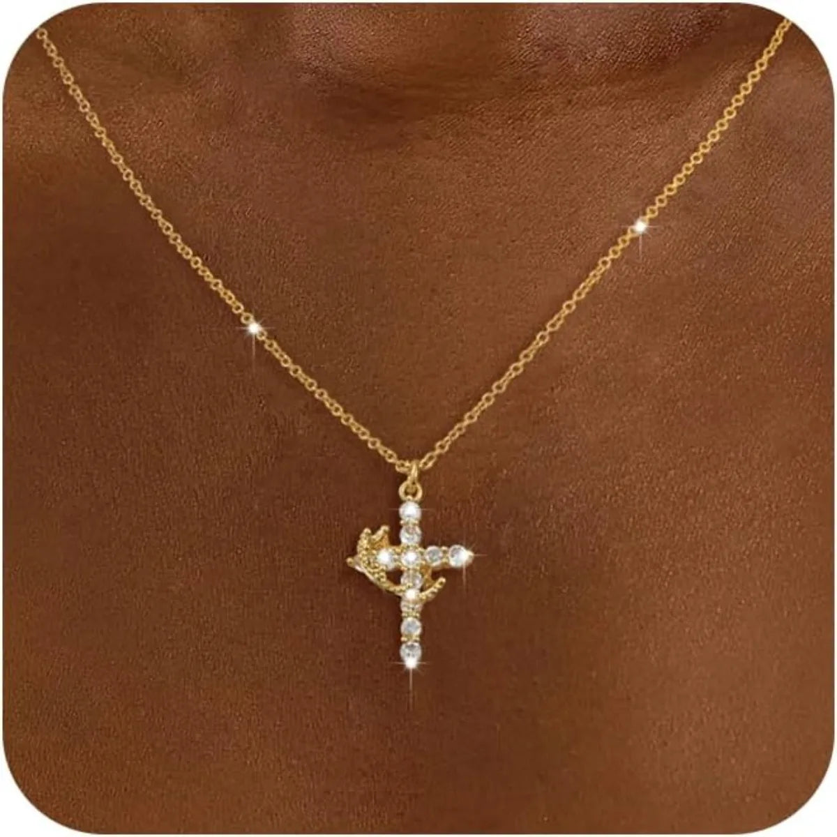 Elegant Diamond Cross Necklace