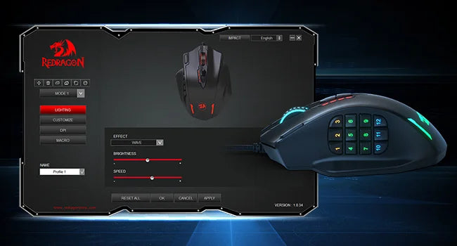 Redragon M908 RGB Elite Gaming Mouse