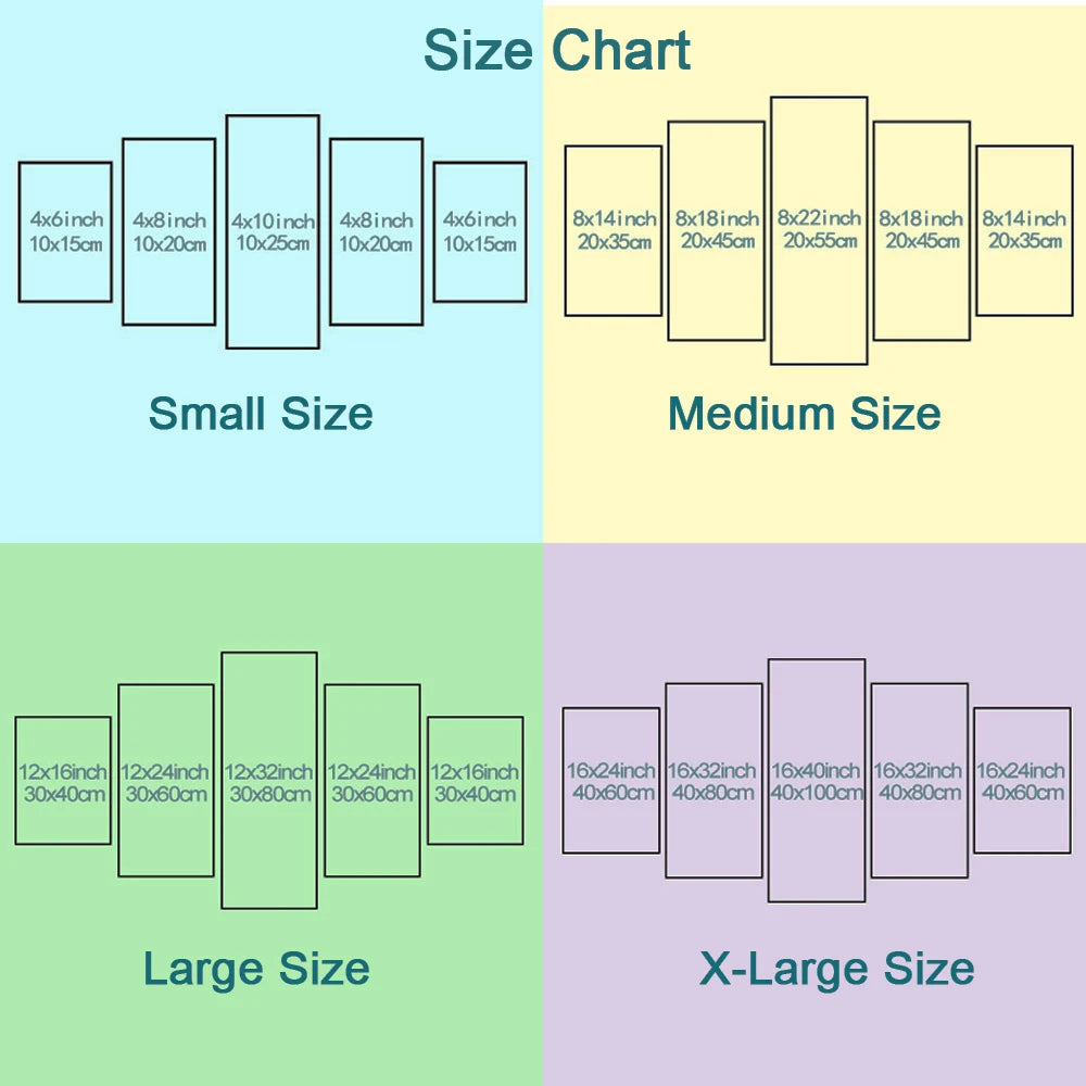 5-Piece F1 Racing Car Canvas Wall Art Set