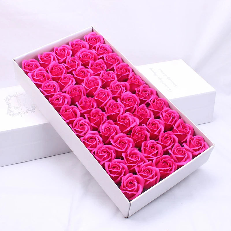 50pcs Artificial Rose Heads
