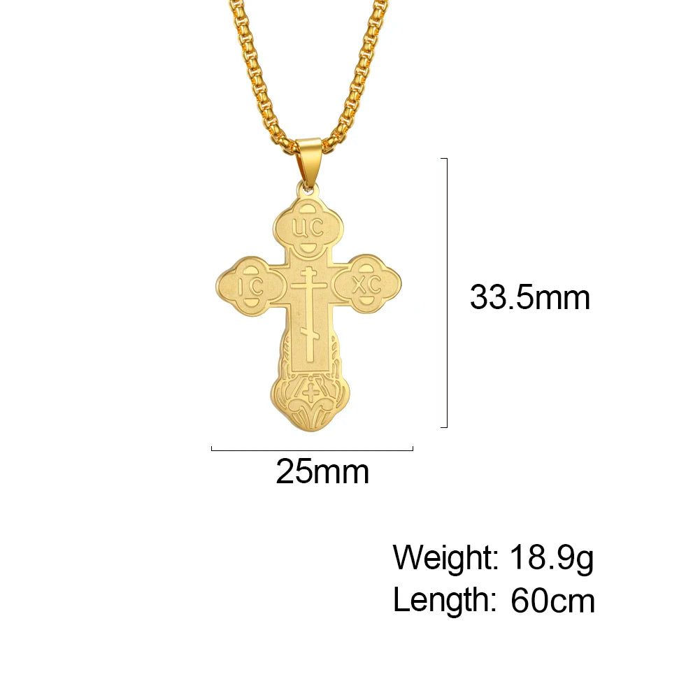 Eastern Orthodox Cross Necklace