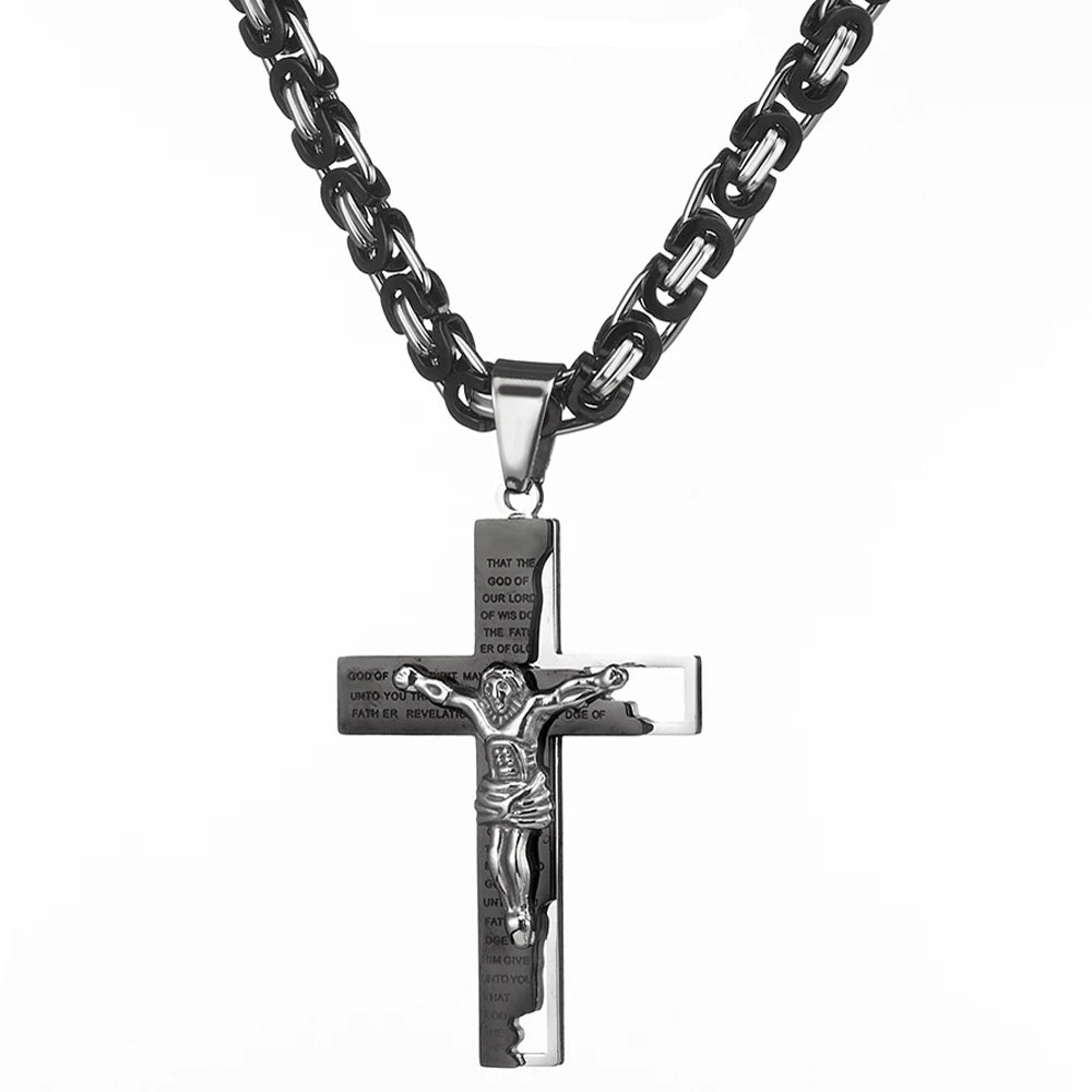 Byzantine Chain Cross Necklace