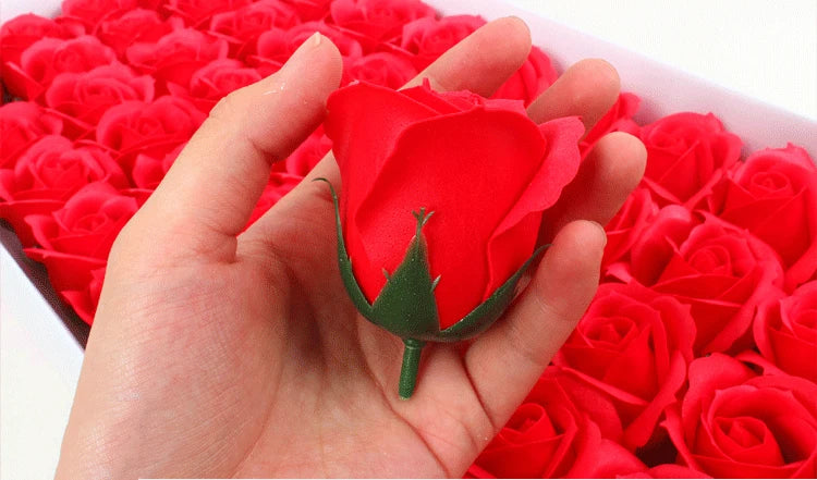 50pcs Artificial Rose Heads