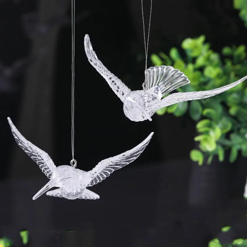 Clear Elegance Bird Pendants
