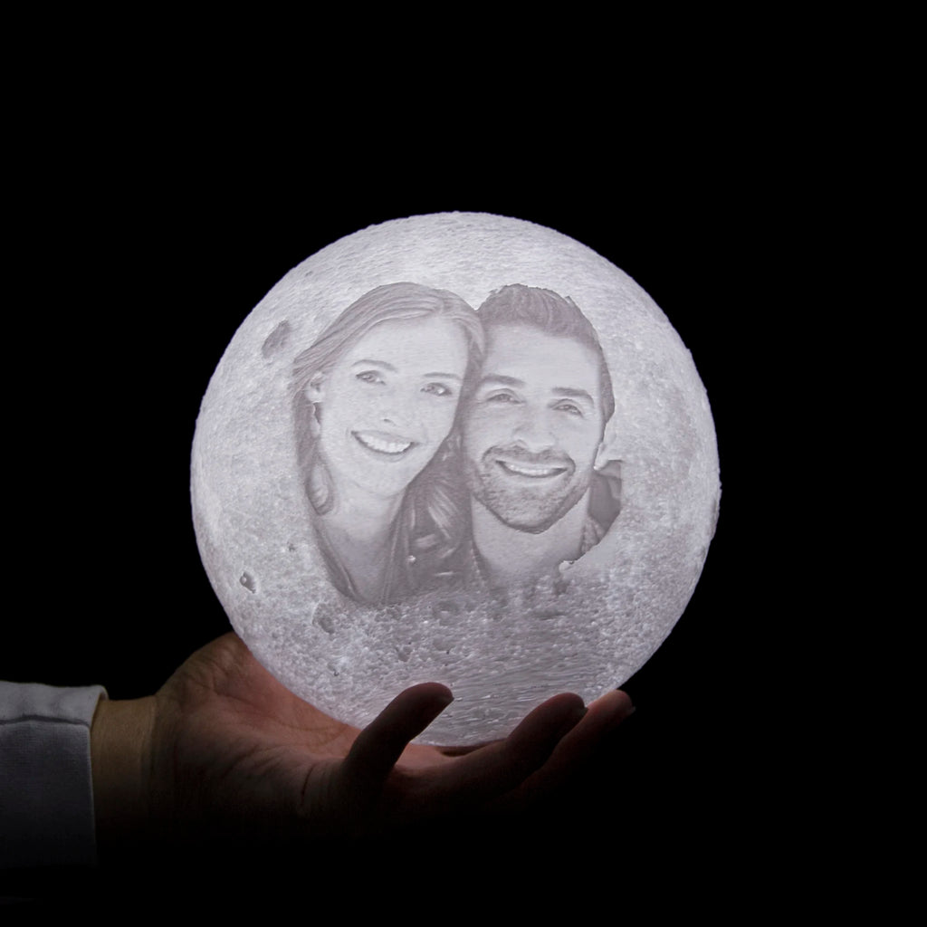 3D Printing Moon Lamp Personalized Photo Text Customized  USB Night Light Birthday Mother Day Valentine's Holiday Lunar Gift