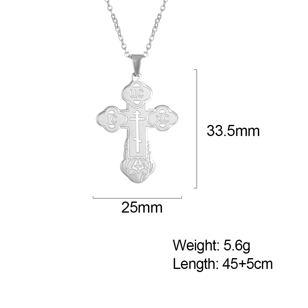 Eastern Orthodox Cross Necklace