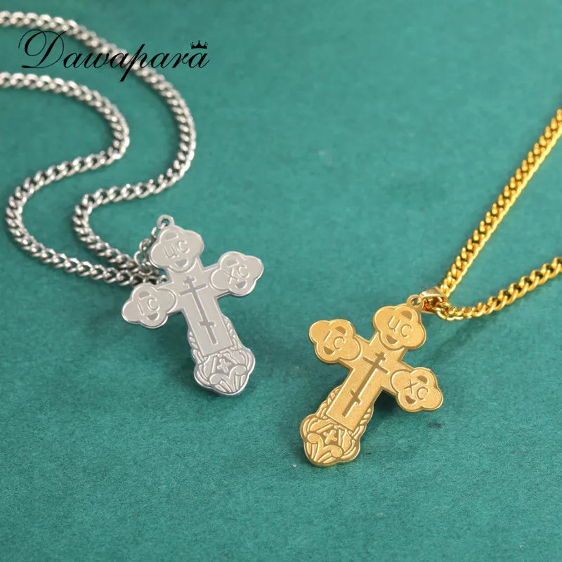 Eastern Orthodox Cross Necklace
