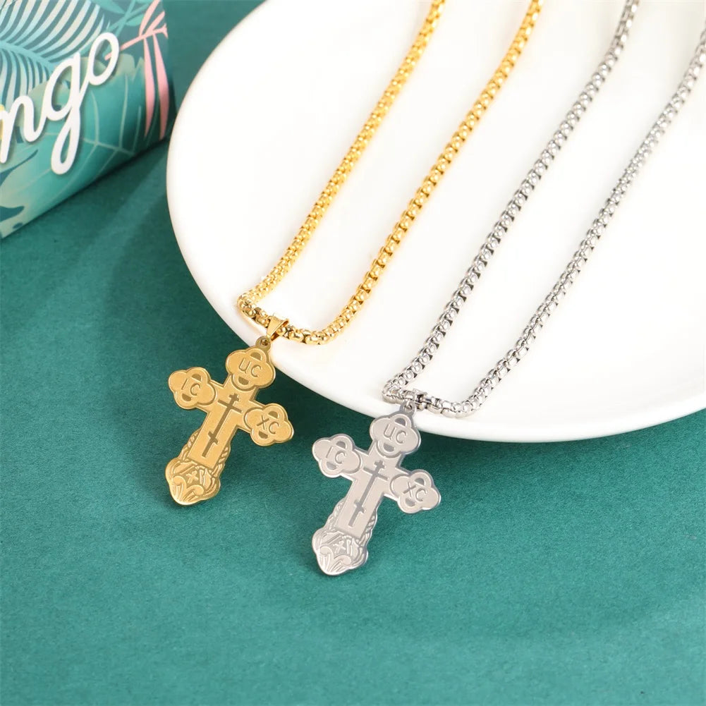 Eastern Orthodox Cross Necklace