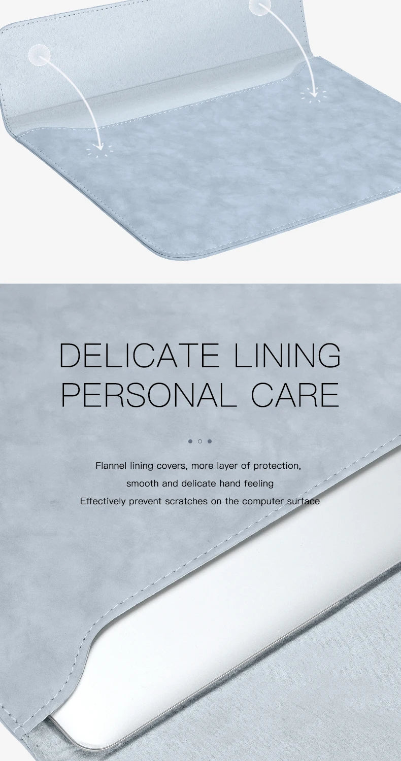 Laptop Case Sleeve Bag For Macbook Air M2 15 13.6 case M1 Pro 13.3 14 16 XiaoMi Lenovo 15.6 Cover DELL Huawei HP Matebook Shell