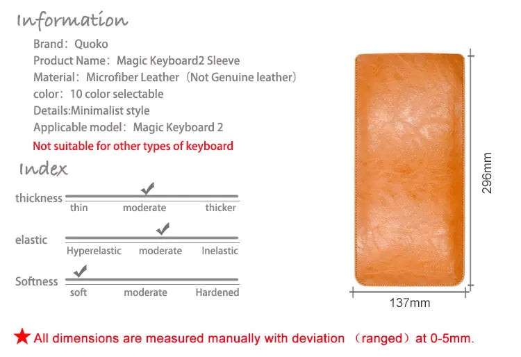 Ultra-Thin Microfiber Sleeve for Magic Keyboard