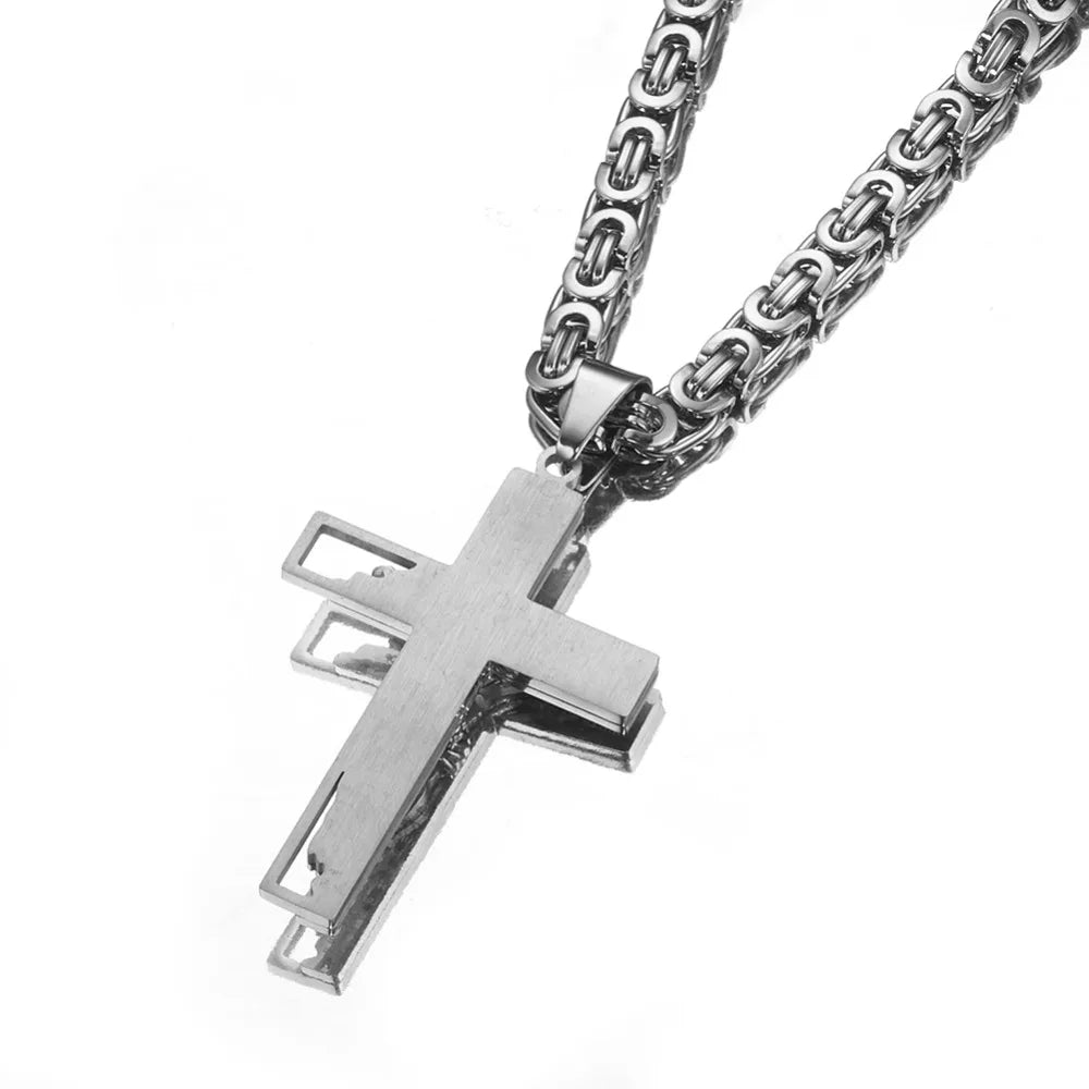Byzantine Chain Cross Necklace