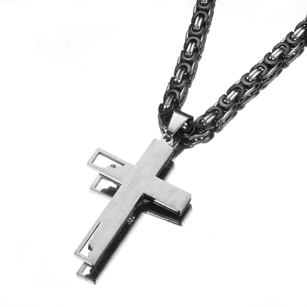 Byzantine Chain Cross Necklace