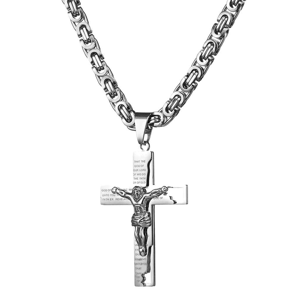 Byzantine Chain Cross Necklace