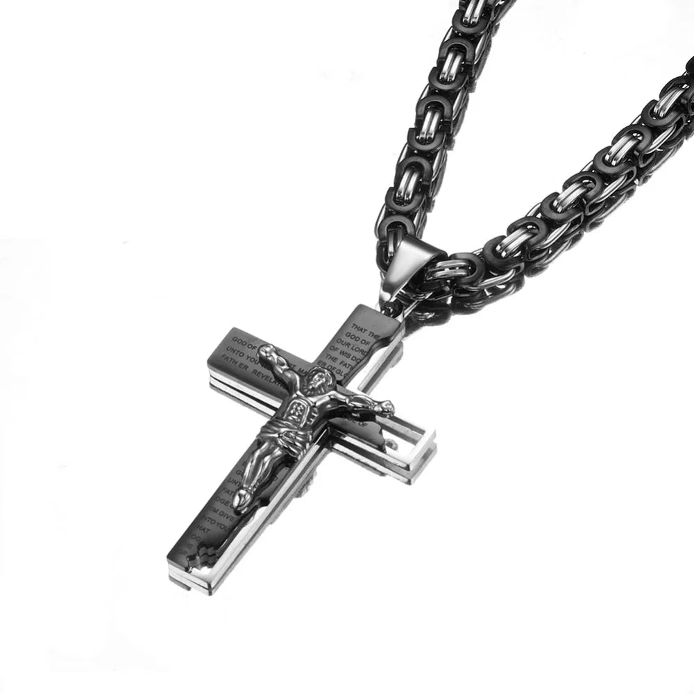 Byzantine Chain Cross Necklace