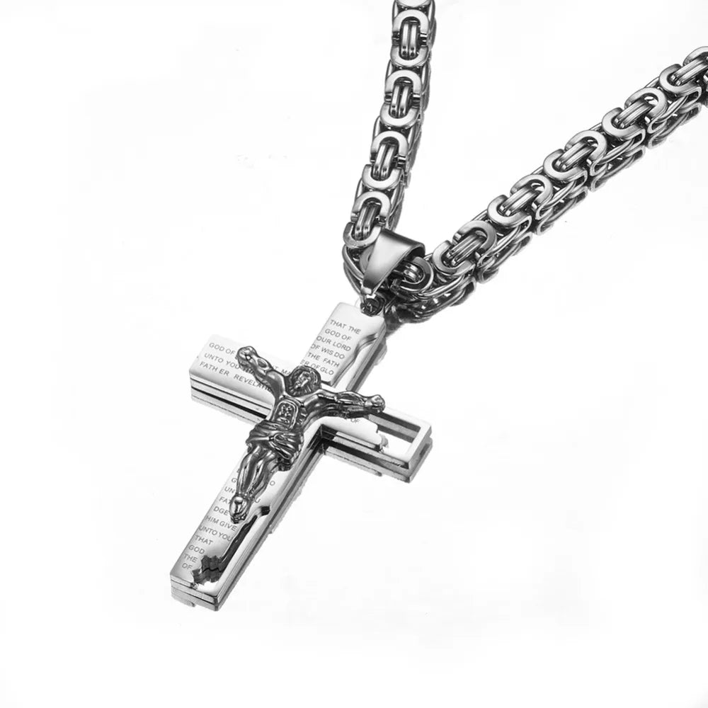 Byzantine Chain Cross Necklace