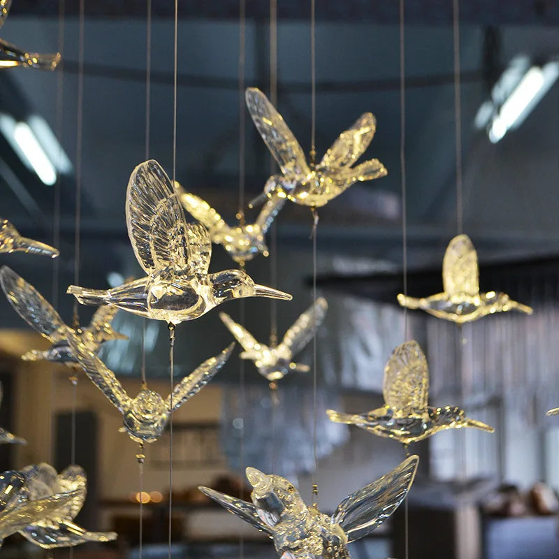 Clear Elegance Bird Pendants
