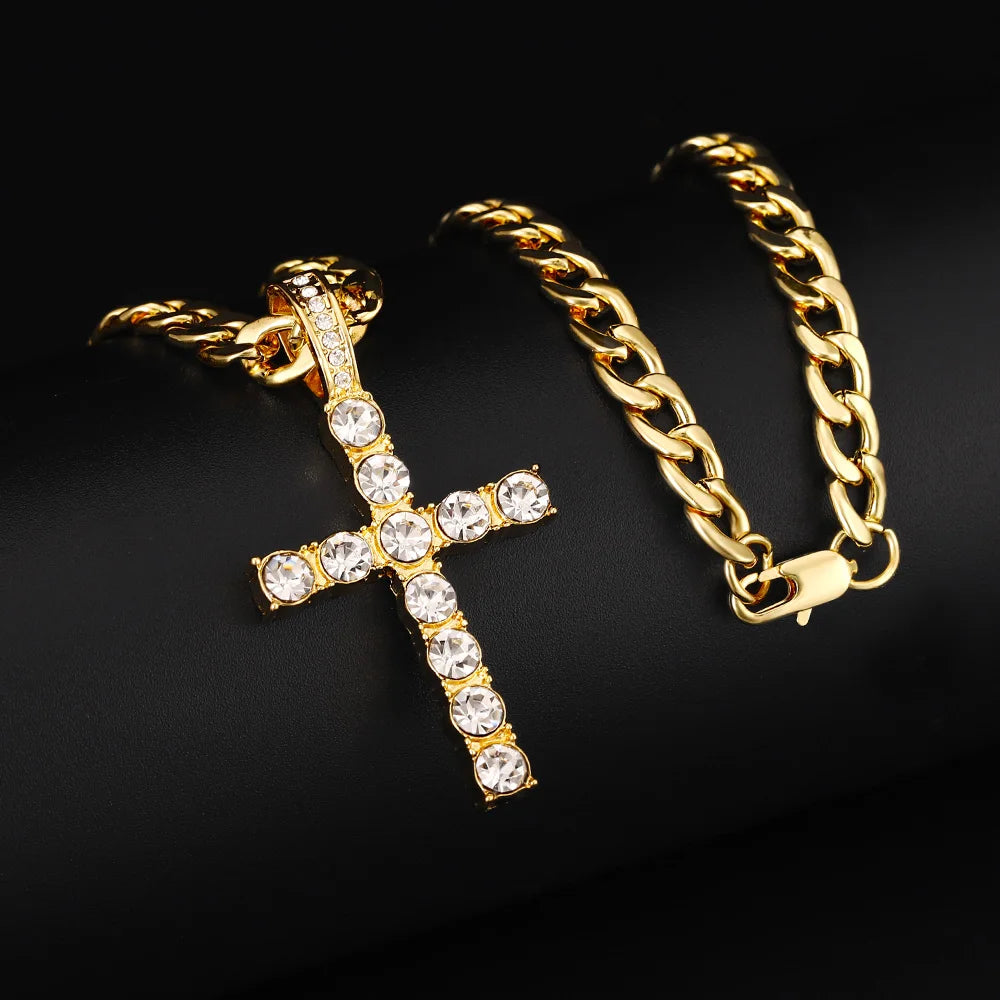 Ice Blaze Cuban Link Jewelry Set