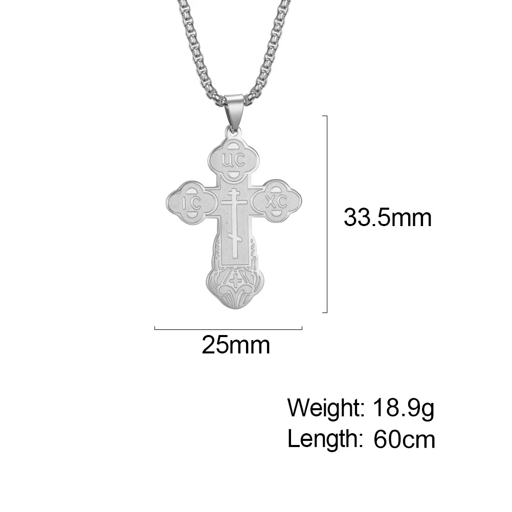 Eastern Orthodox Cross Necklace