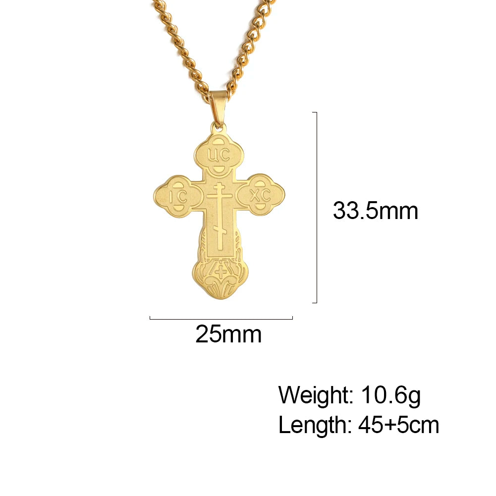 Eastern Orthodox Cross Necklace