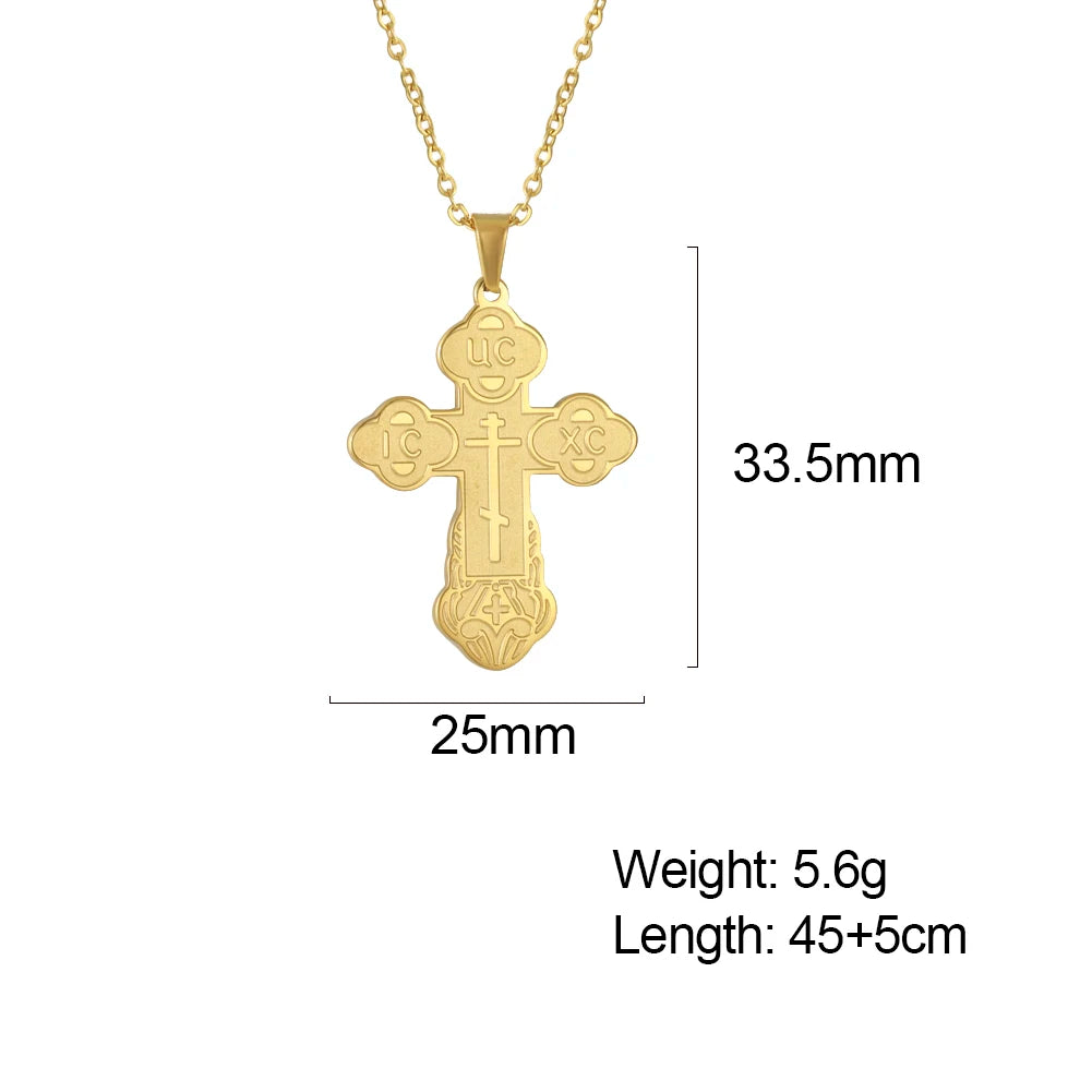 Eastern Orthodox Cross Necklace