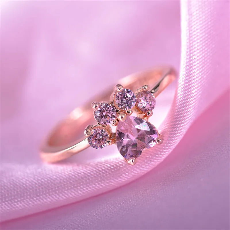 Purrfect Paw Promise Ring