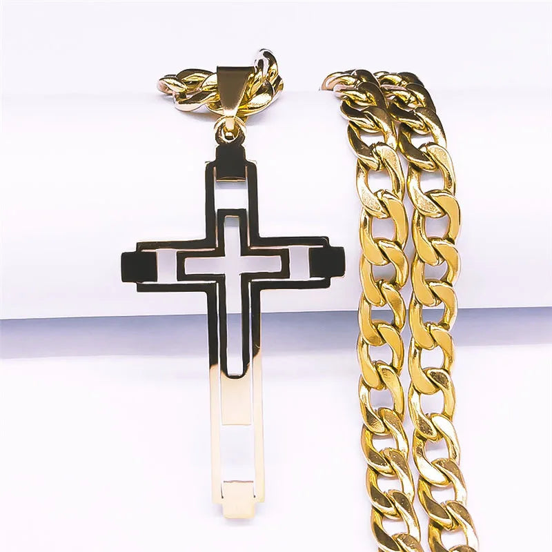 Urban Gold Cross Necklace