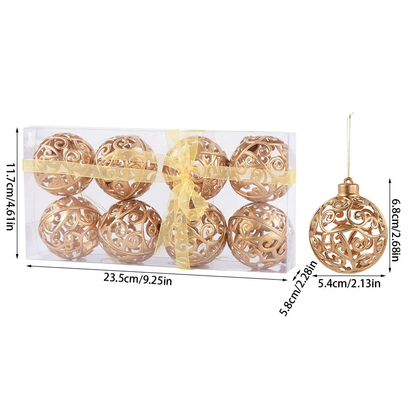 Golden Christmas Balls Plastic