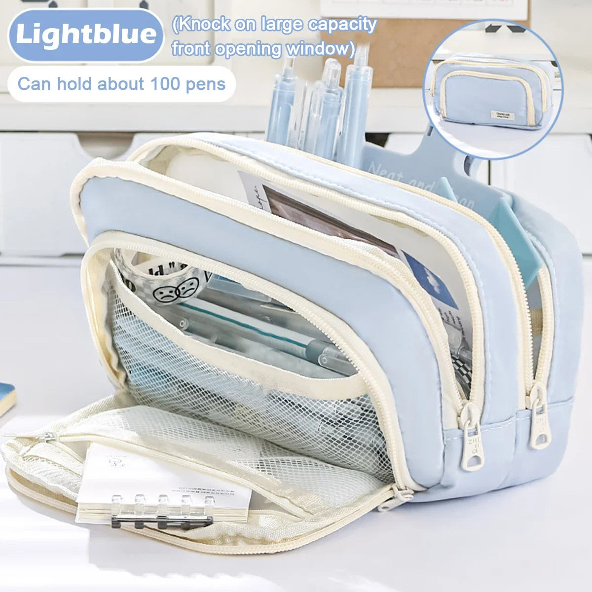 Large Capacity School Pencil Case