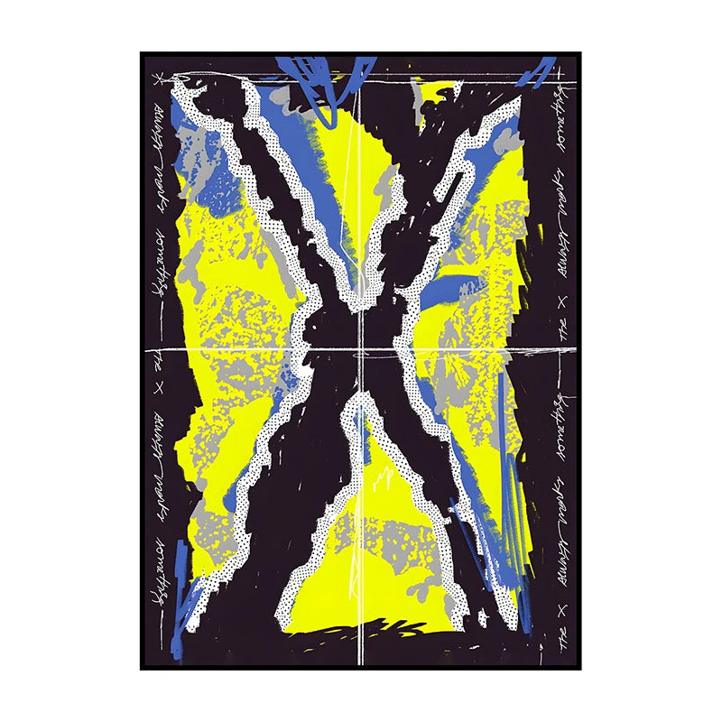 Vintage Abstract Canvas Wall Art Poster