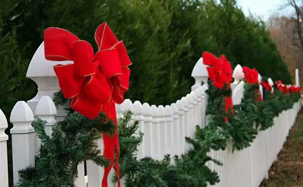 Red Christmas Bows Outdoor Decorations
