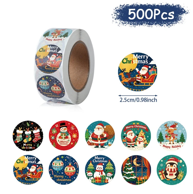 500Pcs Christmas Stickers Set