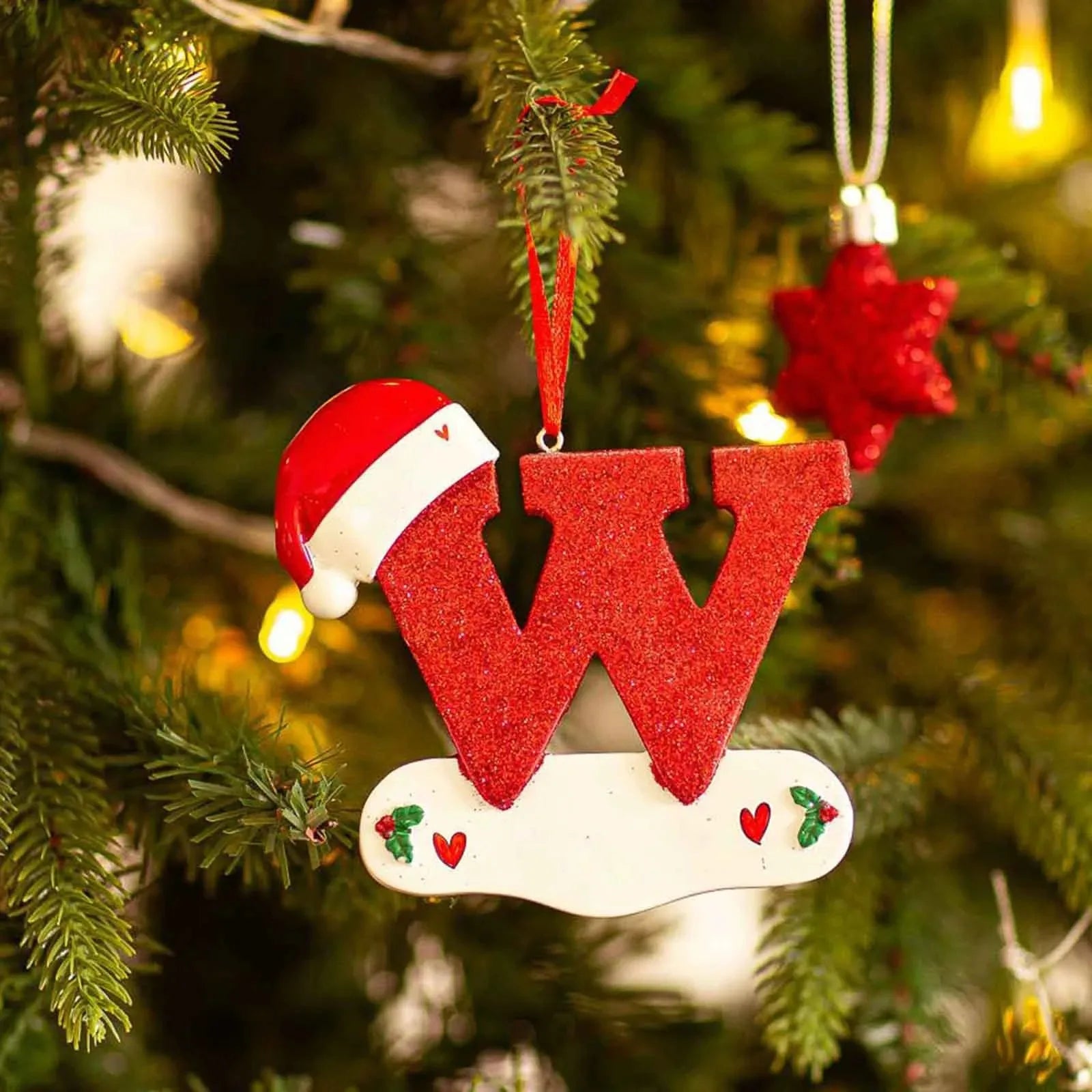 Christmas Tree Decoration for Home 2025 Letter Pendant