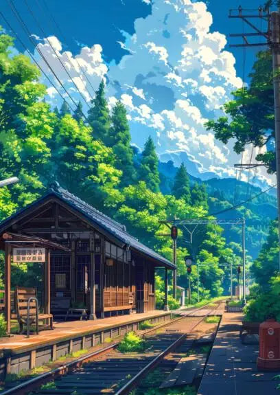 Blue Cabin Beach & Forest Canvas Wall Art