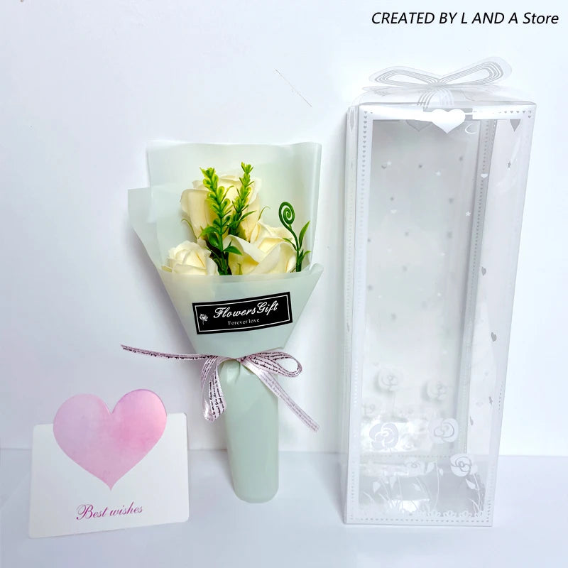 Rose Soap Flower Bouquet Gift Box