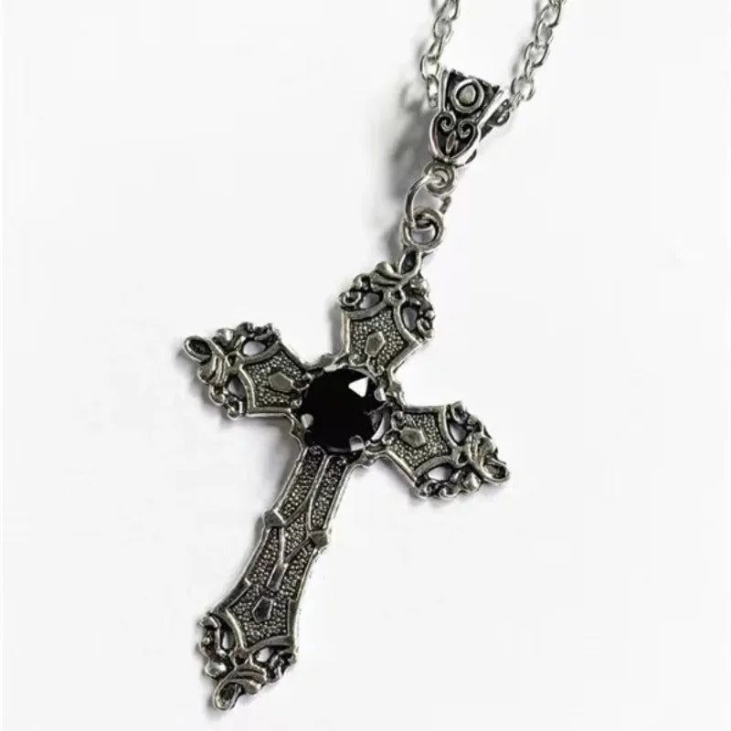Gothic Irregular Cross Necklace