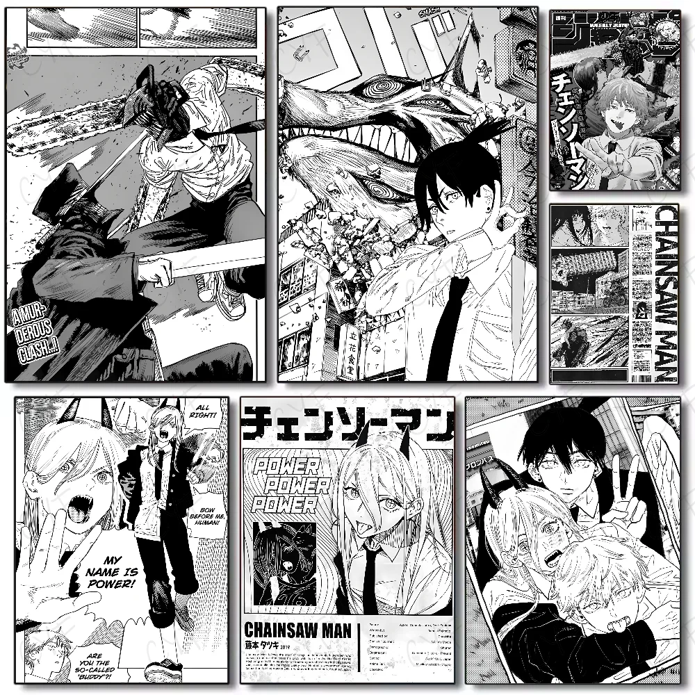 Chainsaw Man Anime Poster – Waterproof Wall Art