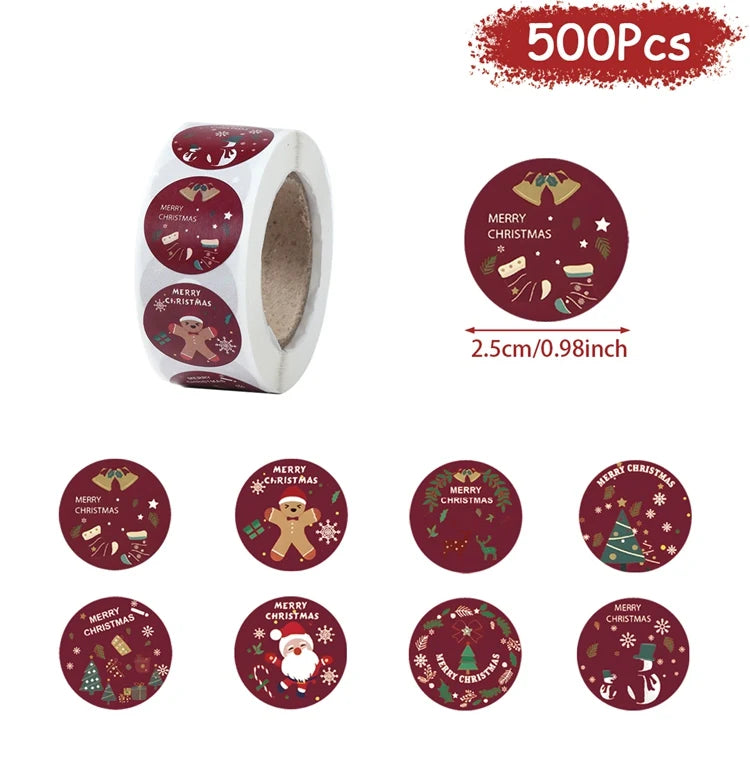 500Pcs Christmas Stickers Set