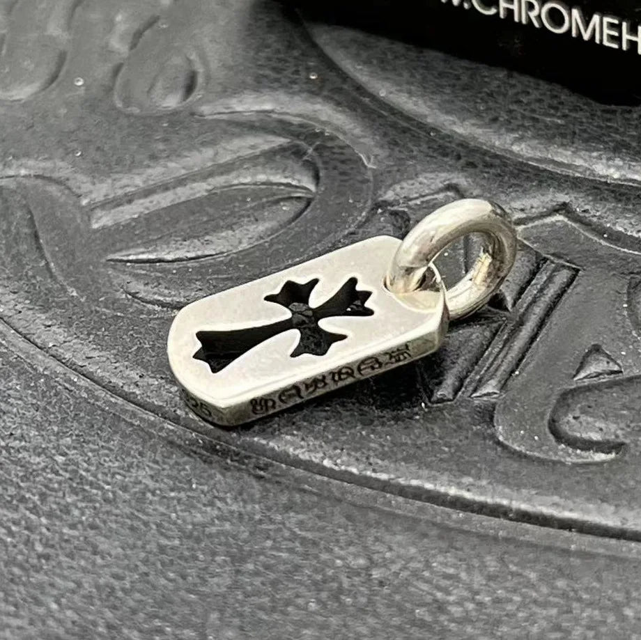 Trendy Mini Military Cross Necklace – Thai Silver Retro Charm