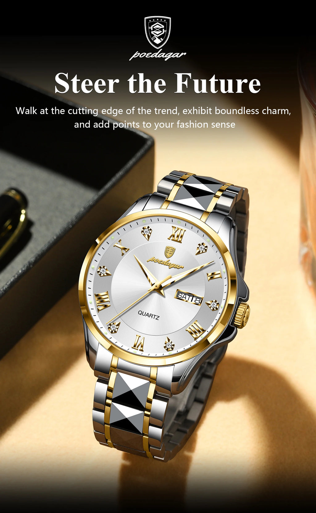 POEDAGAR Luxury Men's Quartz Watch