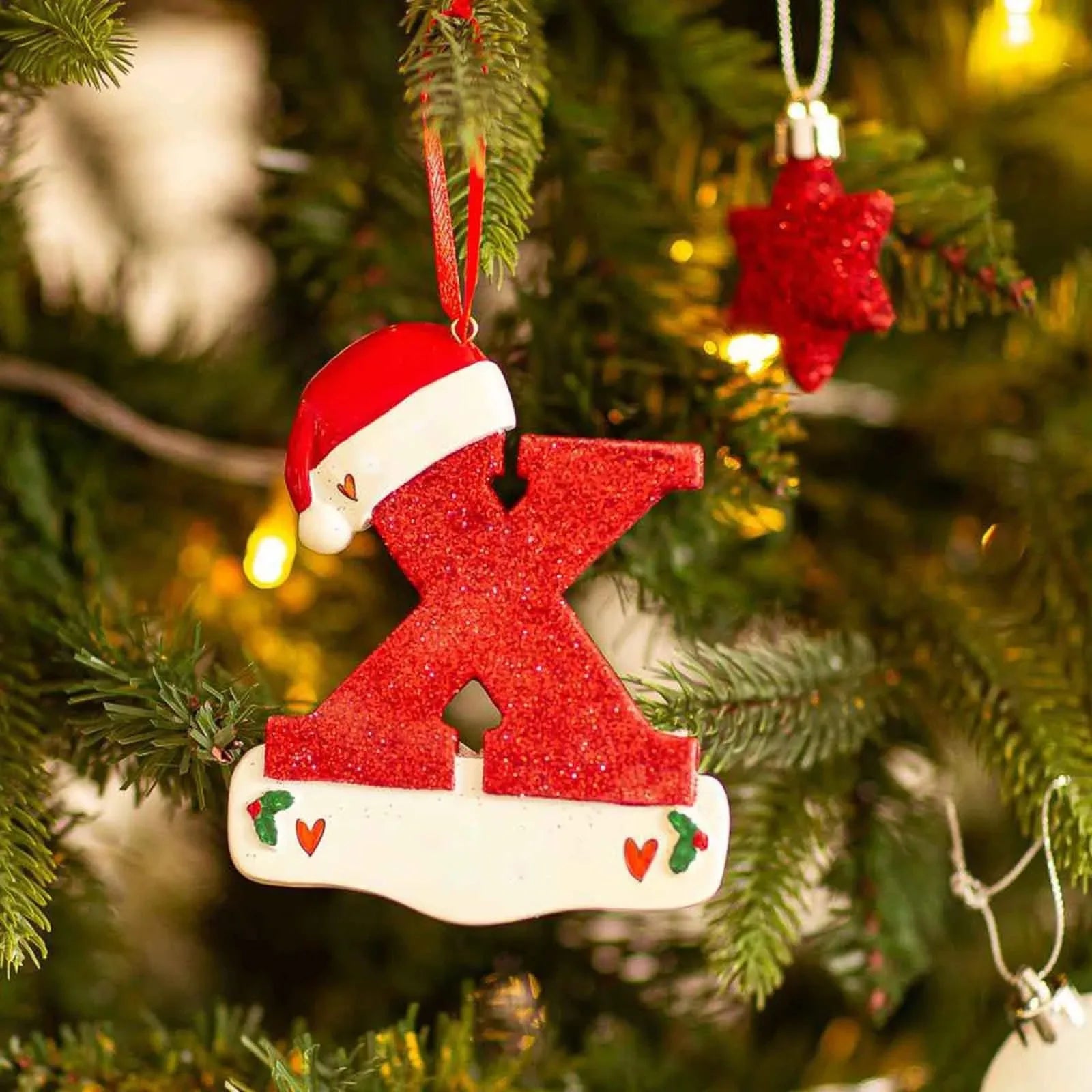 Christmas Tree Decoration for Home 2025 Letter Pendant