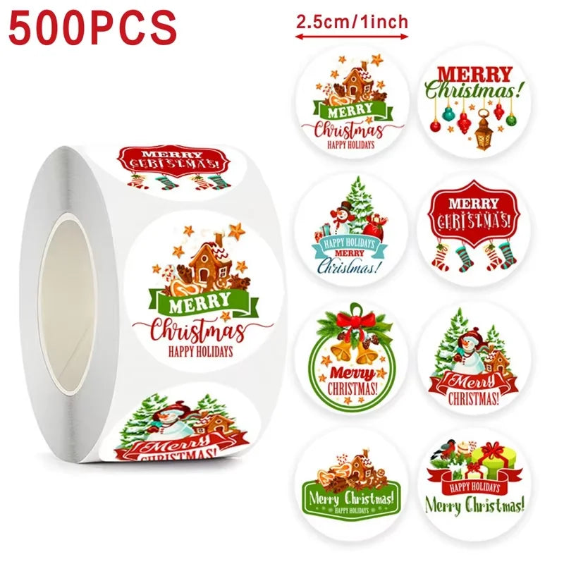 500Pcs Christmas Stickers Set