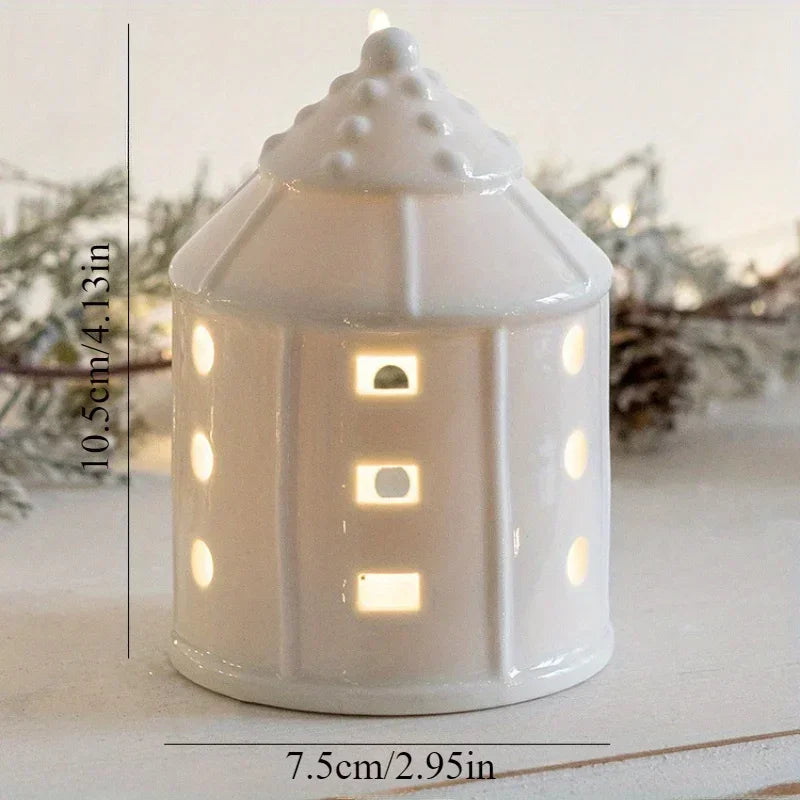 Frosted Glow Ceramic House
