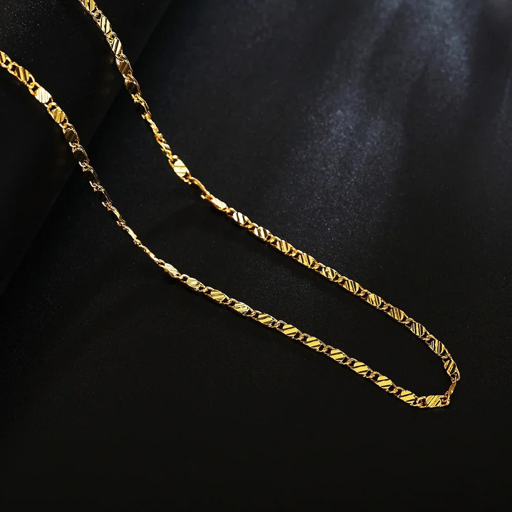925 Sterling Silver & 18K Gold Clavicle Necklace