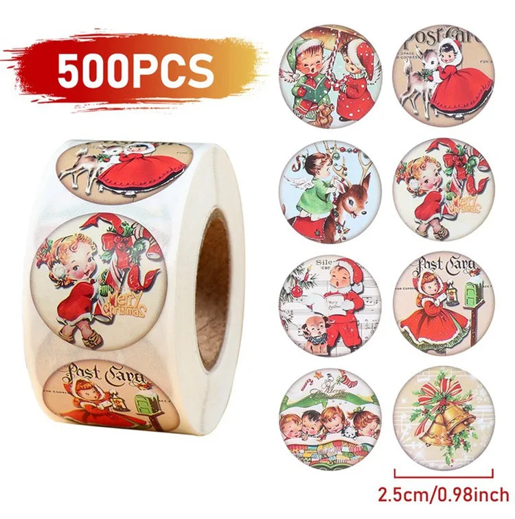 500Pcs Christmas Stickers Set