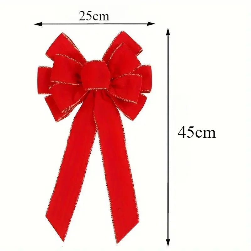 Red Christmas Bows Outdoor Decorations